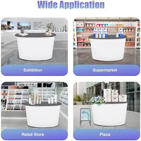 52in PopUp Trade Show Reception Desk Foldable Table Stand 4 | PricZone 52 in Pop Up Trade Show Reception Desk Foldable Table Stand 4 | PricZone