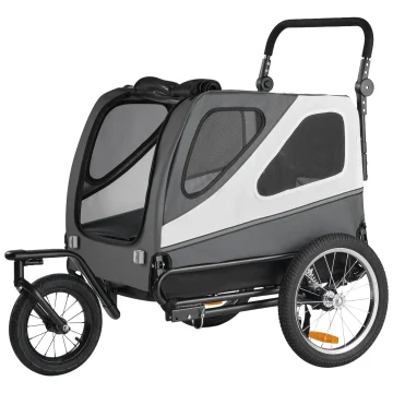 Succebuy 100 Lbs Dog Bike Trailer 2 In 1 Pet Stroller Cart 1 | PricZone