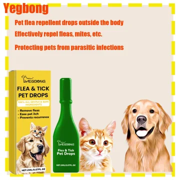 Yegbong Pet External Insect Repellent Drops Tick Removal 1