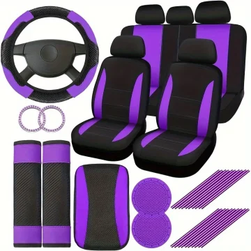 Car Interior 37 Piece Polyester Seat Covers Set 1 | PricZone