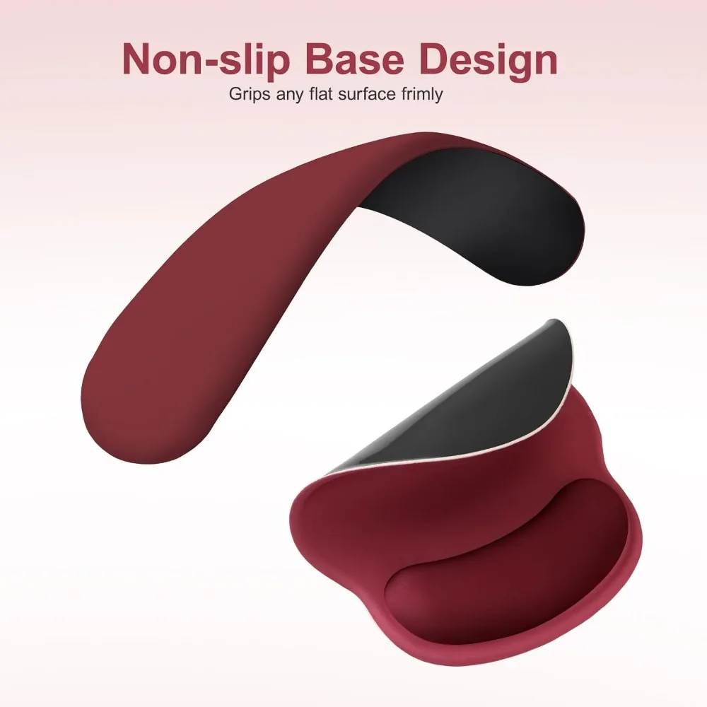 Ergonomic Wrist Rest for Mouse and Keyboard Curved Wine 10