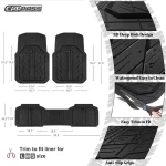 Heavy Duty Rubber Car Floor Mats Waterproof All Weather 3 | PricZone