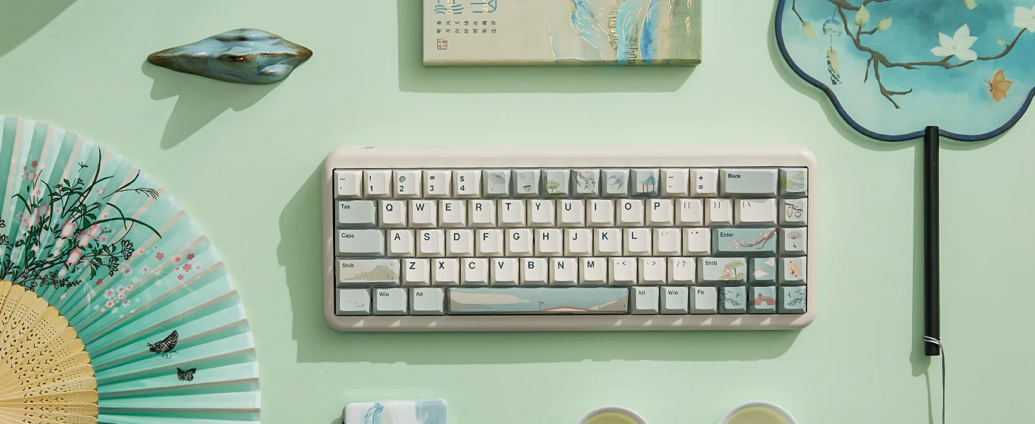 Yunzii Spring Tea 145 Custom Keycap Set with Key Puller 11