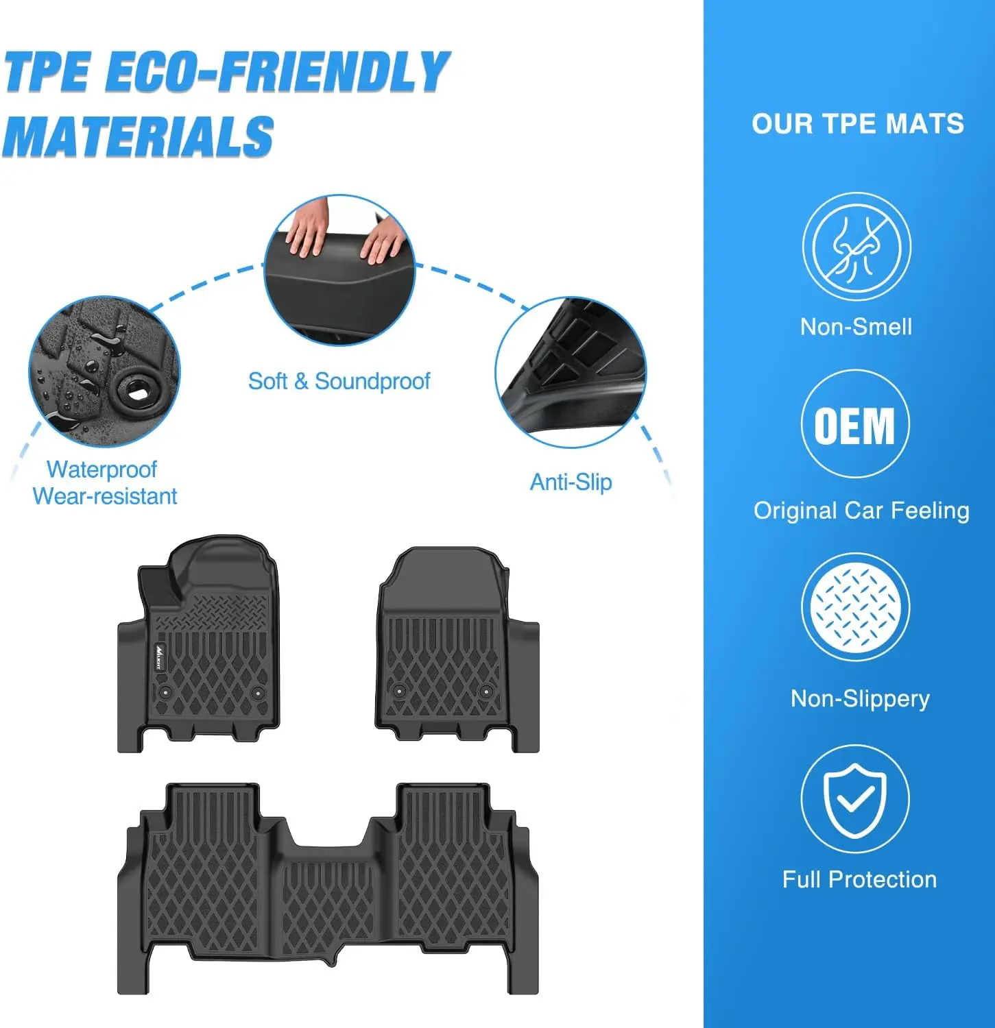 Nilight Chevy Silverado Ev Rst All Weather Floor Mats 3 | PricZone Nilight Chevy Silverado Ev Rst All Weather Floor Mats 3 | PricZone