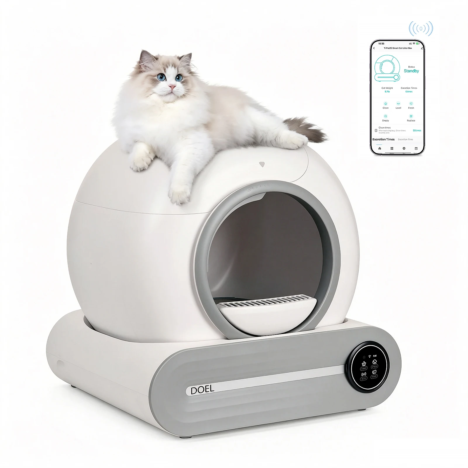 Doel Automatic Smart Litter Box SelfCleaning Cat 65L Large 1 | PricZone Doel Automatic Smart Litter Box Self Cleaning Cat 65L Large 1 | PricZone