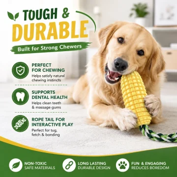 CornShaped Interactive Dog Toy for Aggressive Chewers 1 | PricZone Corn Shaped Interactive Dog Toy for Aggressive Chewers 1 | PricZone