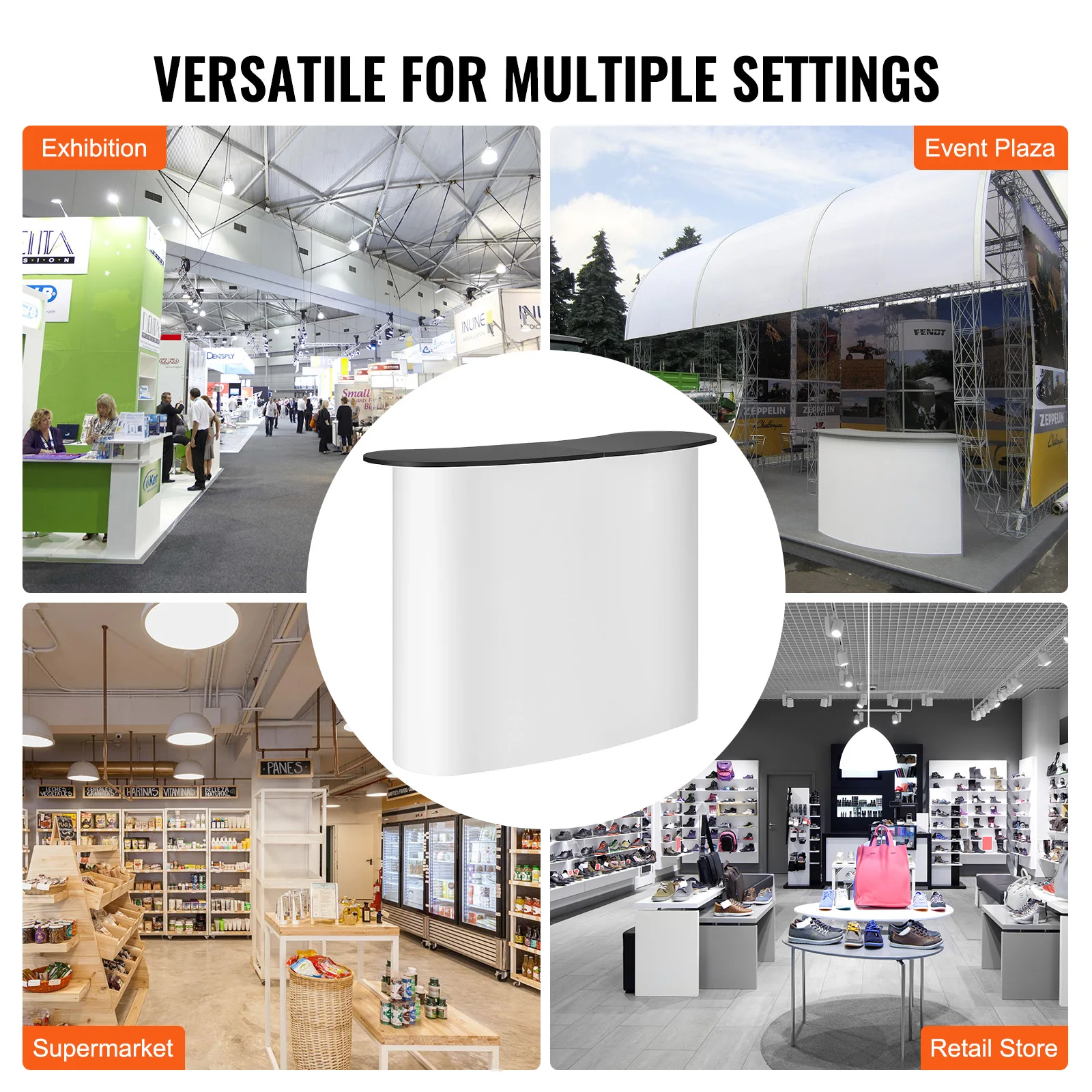 Portable Exhibition Counter Stand with Foldable Wall 5 | PricZone Portable Exhibition Counter Stand with Foldable Wall 5 | PricZone