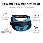 Essential Dog Harness No Pull Pet Vest with 3 Leash Clips 4 | PricZone