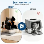 Dog Proof Litter Box Large Stainless Steel Cat with Lid XL 8 | PricZone