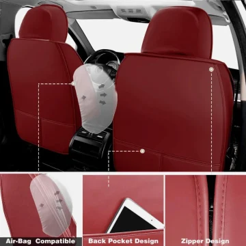 Honda PU Leather Car Seat Cushion Luxury Front Rear 2