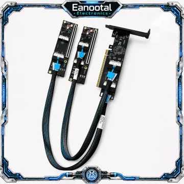 MCIO 5.0 to PCIe x16 Expansion Kit Dual 8I Riser Card 1
