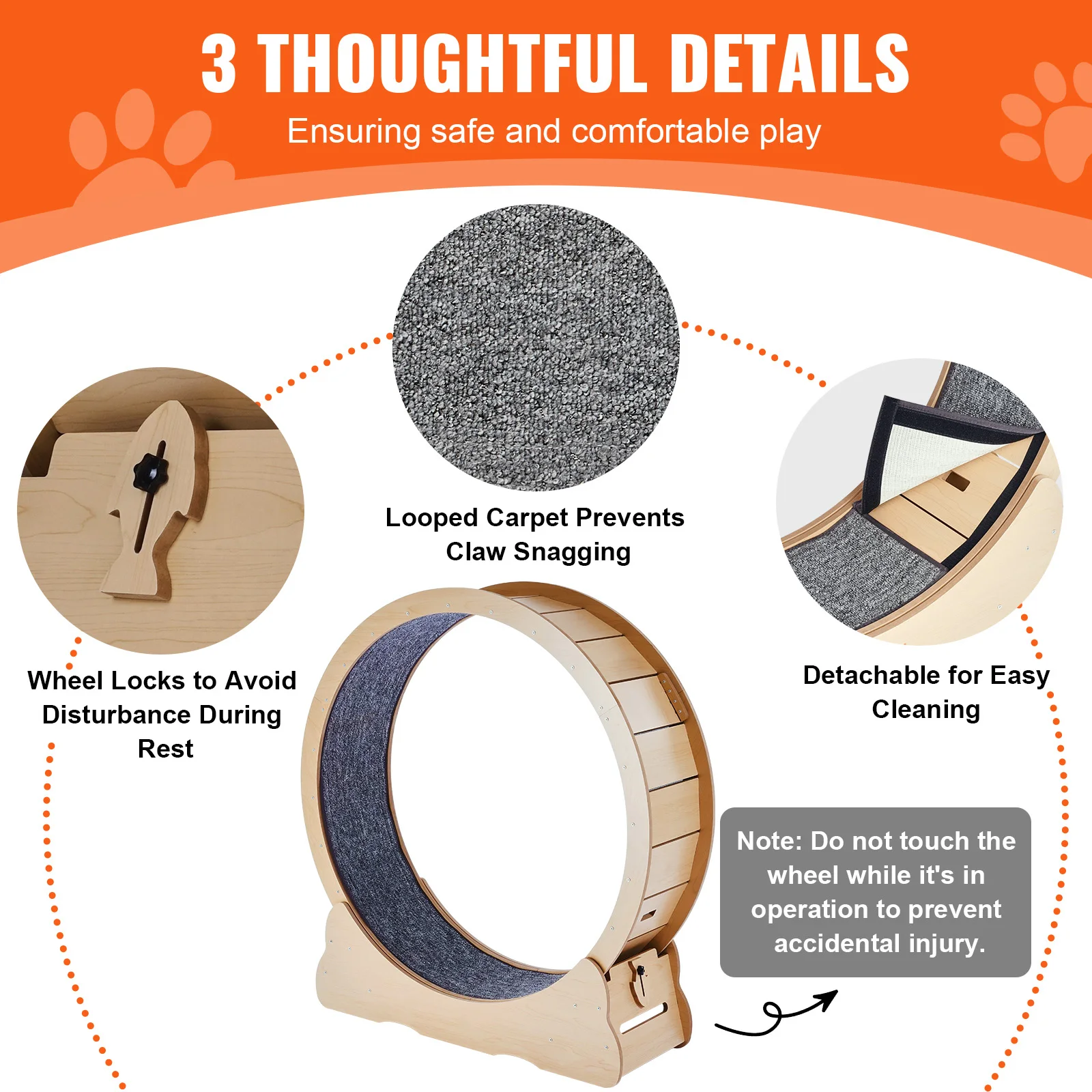 Wooden Cat Exercise Wheel Large Indoor Treadmill 2 | PricZone Wooden Cat Exercise Wheel Large Indoor Treadmill 2 | PricZone