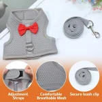 3Pc Bunny Harness Leash Set Soft Breathable Mesh Vest 3 | PricZone