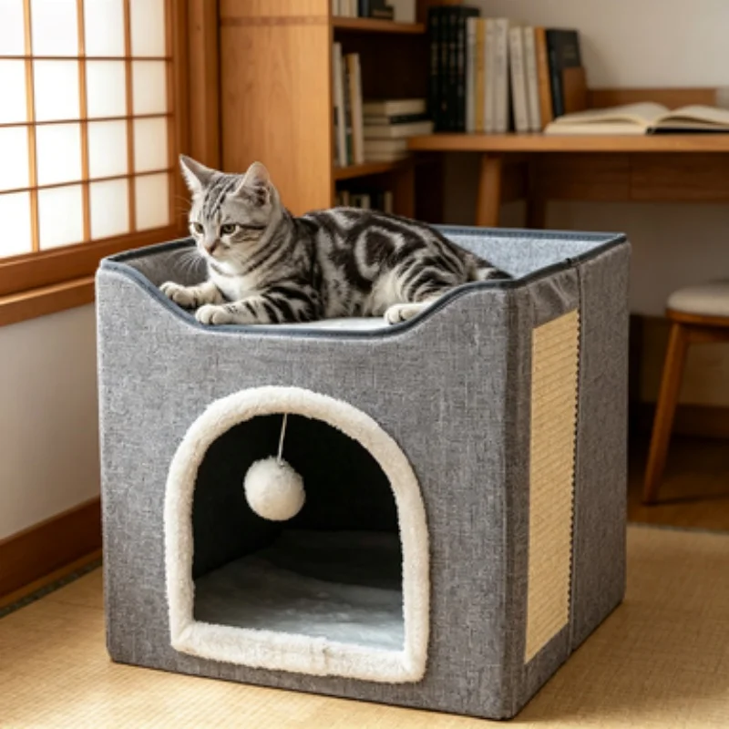 Large Foldable Cat House Pet Supplies Winter Warm Easy 8 | PricZone Large Foldable Cat House Pet Supplies Winter Warm Easy 8 | PricZone