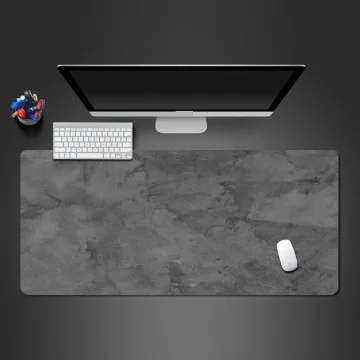 Gray Large/Small Overlocked Mousepad XXL Desktop Gaming Mat 1
