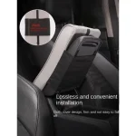 Wave Embroidered PU Leather Car Armrest Mat Center Console 5 | PricZone