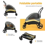 Dog Stroller Ultra Large 4 Wheel Pet Jogger Wagon 6 | PricZone