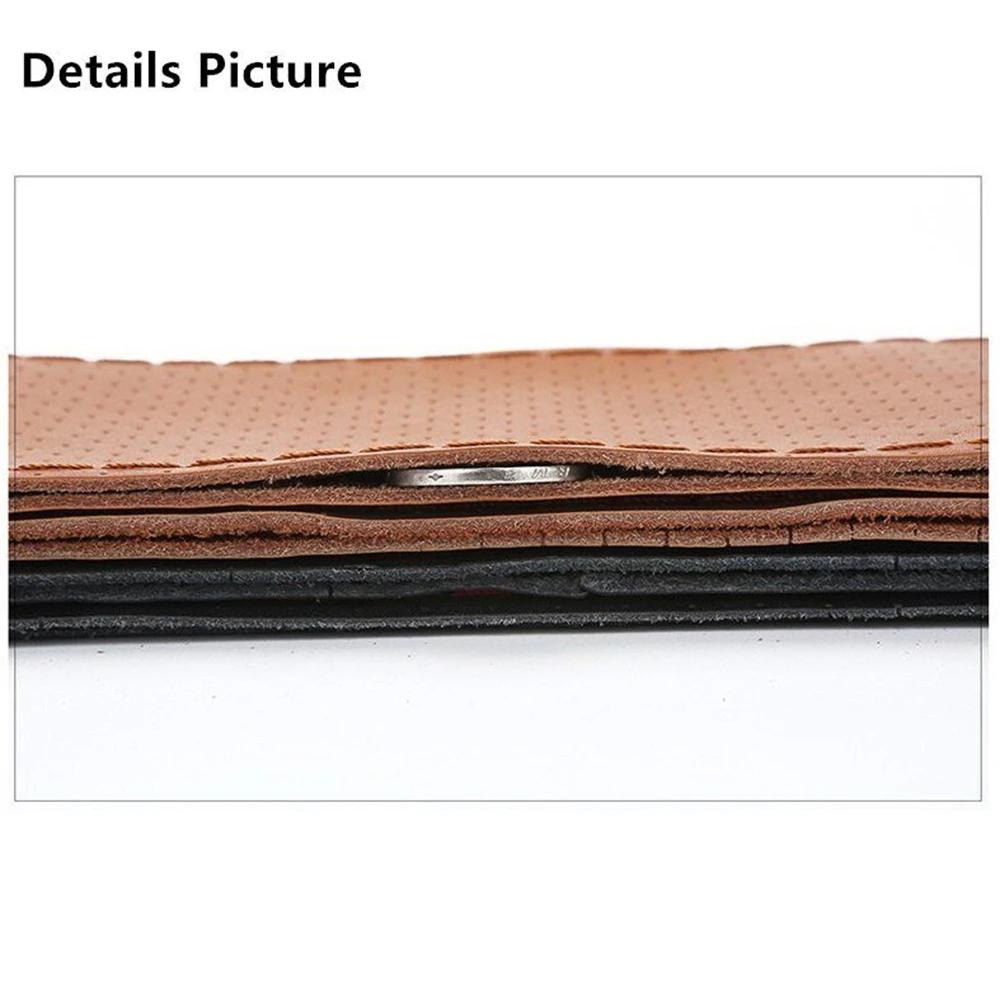 38Cm Genuine Leather Steering Wheel Cover with Hand Sewing 9
