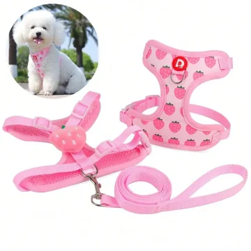 Cute Pet Harness and Leash Set for Small Dogs Anti-Escape 1