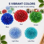 5 Colors Decorative Glass Pebbles Colorful Polished Stones 1 | PricZone 5 Colors Decorative Glass Pebbles Colorful Polished Stones 1 | PricZone