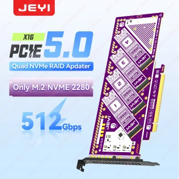 Jeyi Pcie 50 X16 Quad M2 Expansion Card with 4 Bay Nvme 1 | PricZone