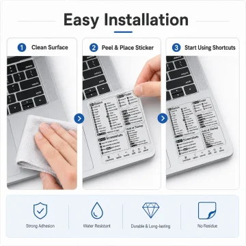 Mac Keyboard Shortcut Stickers for MacBook Air Pro 1 | PricZone
