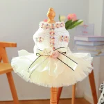 Spring Summer Tutu Dog Wedding Party Dress with 3D Flower 1 | PricZone