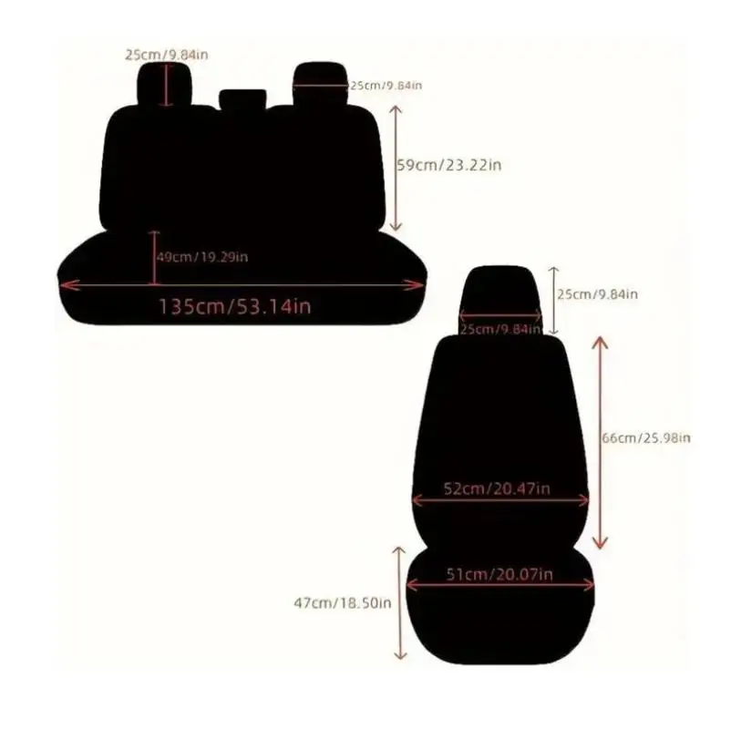Complete Car Seat Cover Accessories Set for Dodge Leather 21