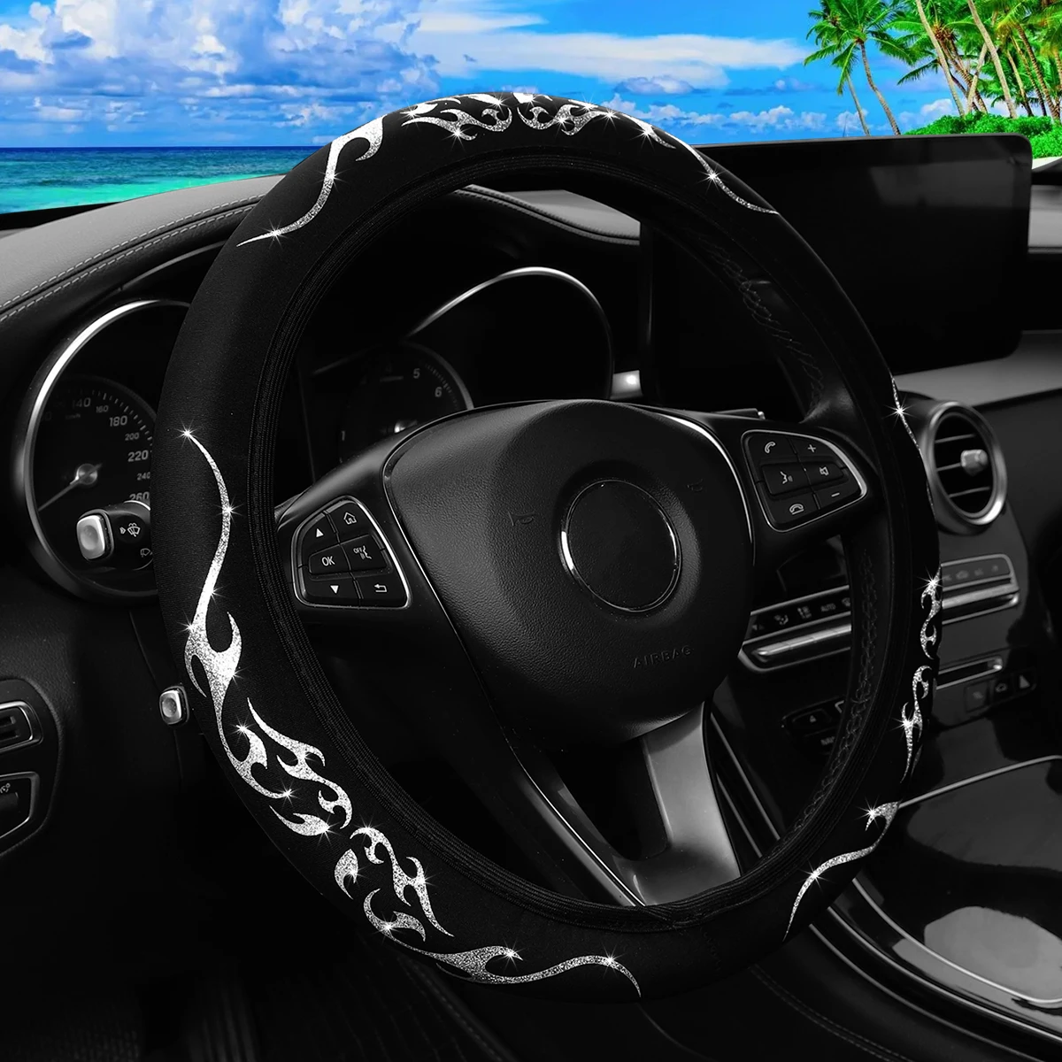 515 Inch Flame Totem Dynamic Fabric Car Steering Wheel 4 | PricZone 5 15 Inch Flame Totem Dynamic Fabric Car Steering Wheel 4 | PricZone
