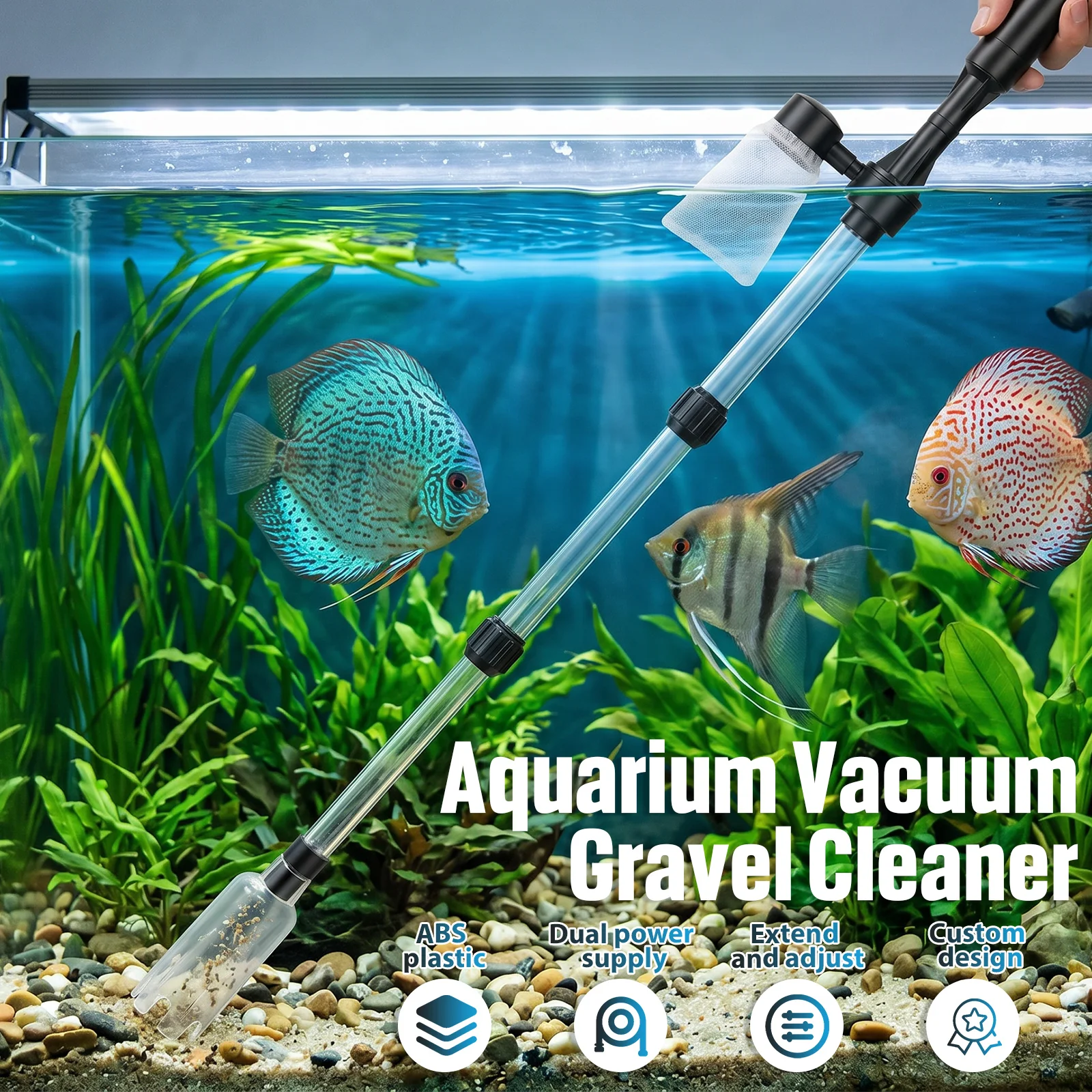 Aquarium Electric Gravel Cleaner Siphon Filter Fish Tank 2 | PricZone Aquarium Electric Gravel Cleaner Siphon Filter Fish Tank 2 | PricZone