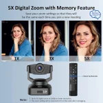 HD 2160P PTZ Webcam with 5X Digital Zoom Sony Starvis 5 | PricZone