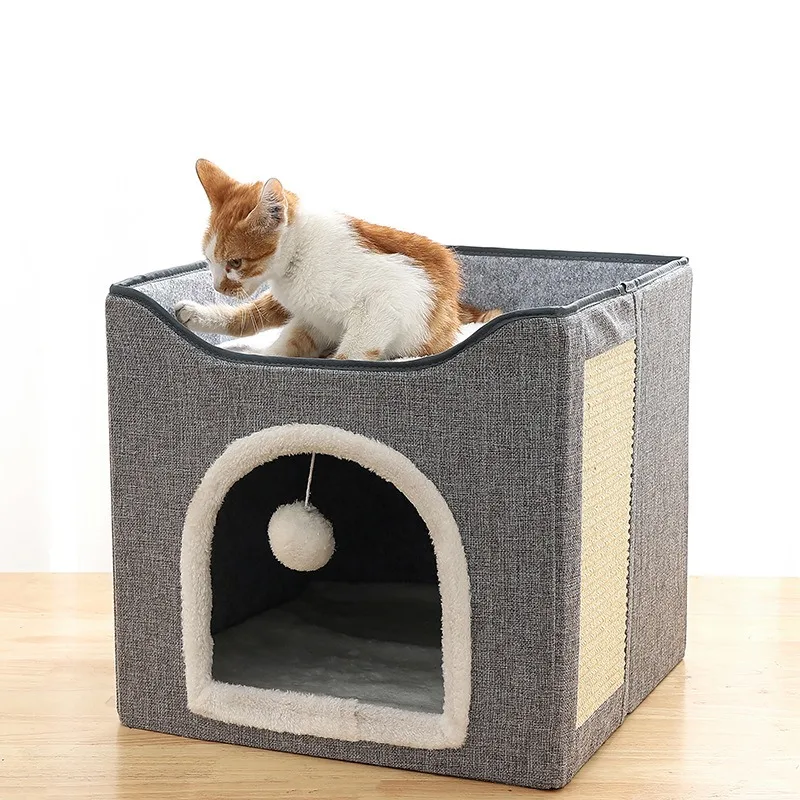 Large Foldable Cat House Pet Supplies Winter Warm Easy 4 | PricZone Large Foldable Cat House Pet Supplies Winter Warm Easy 4 | PricZone
