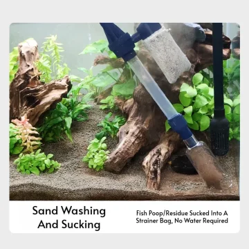 Electric Aquarium Gravel Cleaner Fish Tank Vacuum Siphon 2