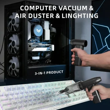 Cordless 180 000 Rpm 3-In-1 Air Duster for Keyboards Home 2