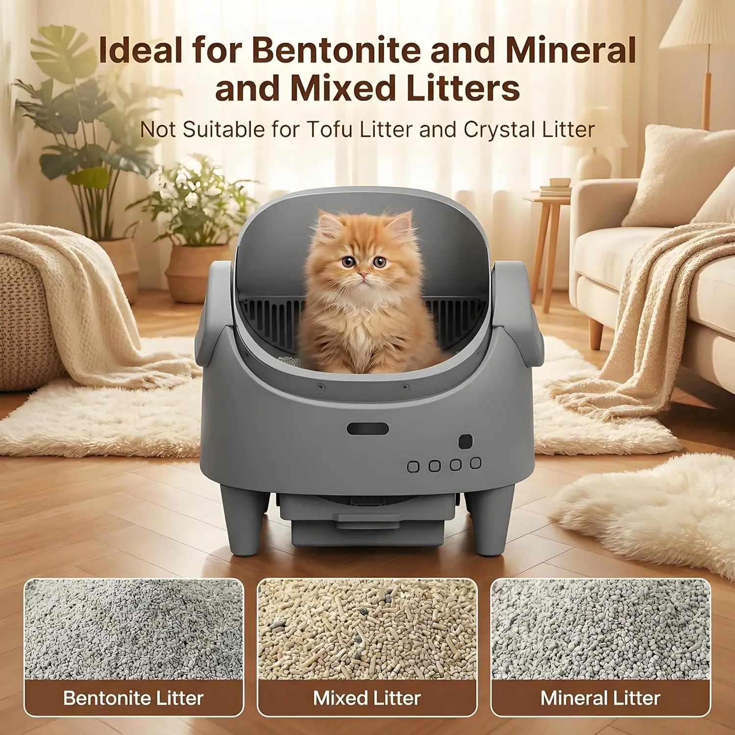 Smart Open Automatic Cat Litter Box 8L SelfCleaning WiFi 4 | PricZone Smart Open Automatic Cat Litter Box 8L Self Cleaning WiFi 4 | PricZone
