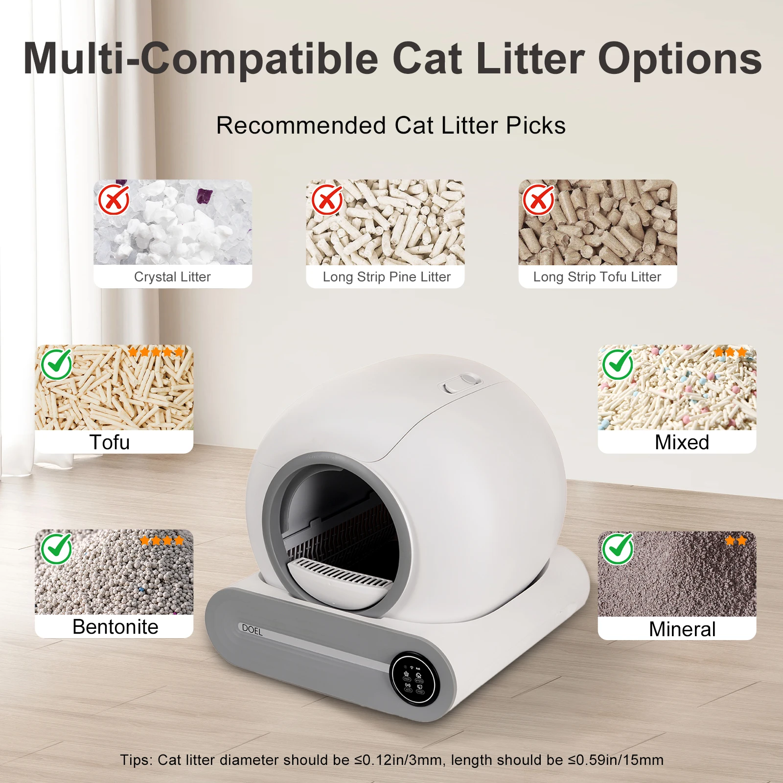 Doel Automatic Smart Litter Box SelfCleaning Cat 65L Large 6 | PricZone Doel Automatic Smart Litter Box Self Cleaning Cat 65L Large 6 | PricZone