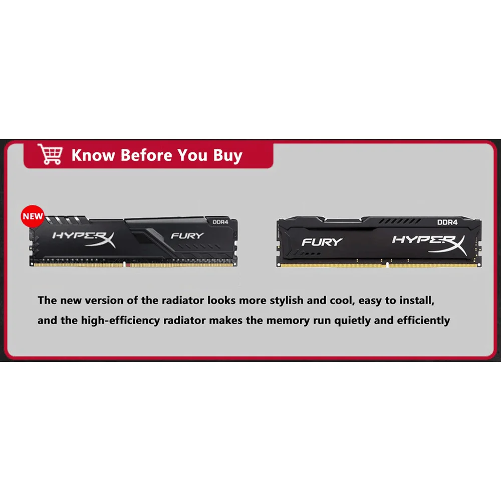 Hyperx Fury Ddr4 8Gb 16Gb RAM 3200Mhz 2666Mhz Desktop Memory 6