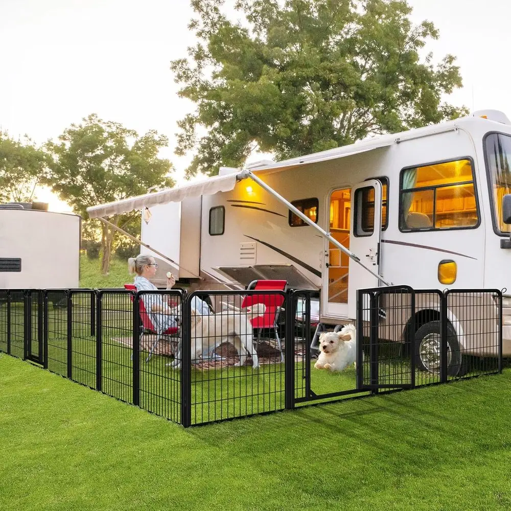 32in 16Panel Metal Dog Playpen Fence or Indoor Yard RV 2 | PricZone 32 in 16 Panel Metal Dog Playpen Fence or Indoor Yard RV 2 | PricZone