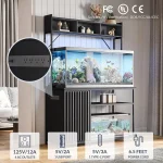 90 Gallon Aquarium Stand with LED Lights Cabinet Storage 4 | PricZone