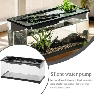 Small Fish Tank Acrylic Clear Desk Aquarium with Filter 1 | PricZone