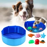 Foldable Dog Bath Swimming Pool Cat Toy with Fish Water 5 | PricZone