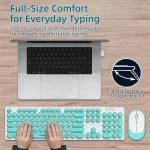 Wireless Keyboard Mouse Combo Retro Typewriter 104 Keys 8 | PricZone