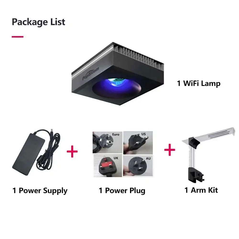 Popbloom Rl90 WiFi Reef Aquarium Light 100W Marine LED Full 22