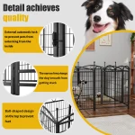 32 Heavy Duty Metal Dog Playpen with Doors 8 Panels 3 | PricZone