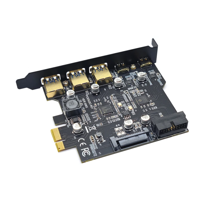 USB 3.0 Port Expansion Card with 2 Type-C and 3 A Ports 11