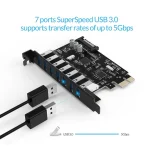 Orico 2 7 Port USB 30 Pci E Expansion Card Hub 4 | PricZone