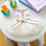 Spring Summer Tutu Dog Wedding Party Dress with 3D Flower 6 | PricZone
