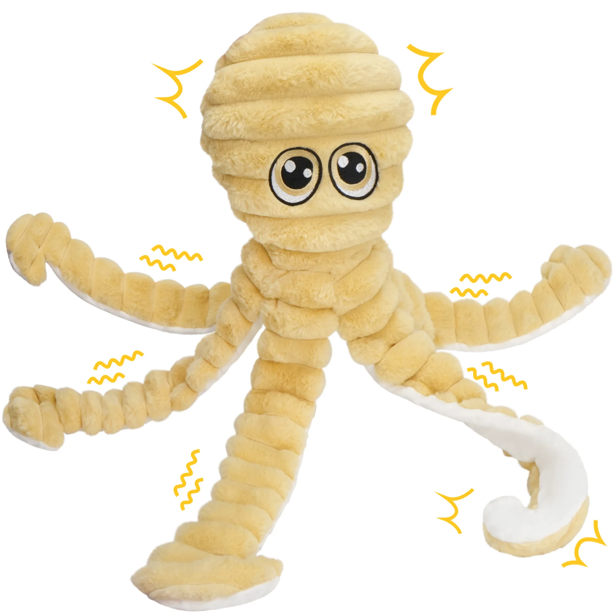 Octopus Design Pet Grinding Teeth Squeaky Plush Toy 7