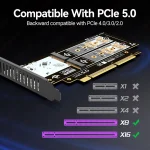 Jeyi 2Bay M2 NVMe PCIe 50 X16 Expansion Card 3 | PricZone Jeyi 2 Bay M2 NVMe PCIe 50 X16 Expansion Card 3 | PricZone