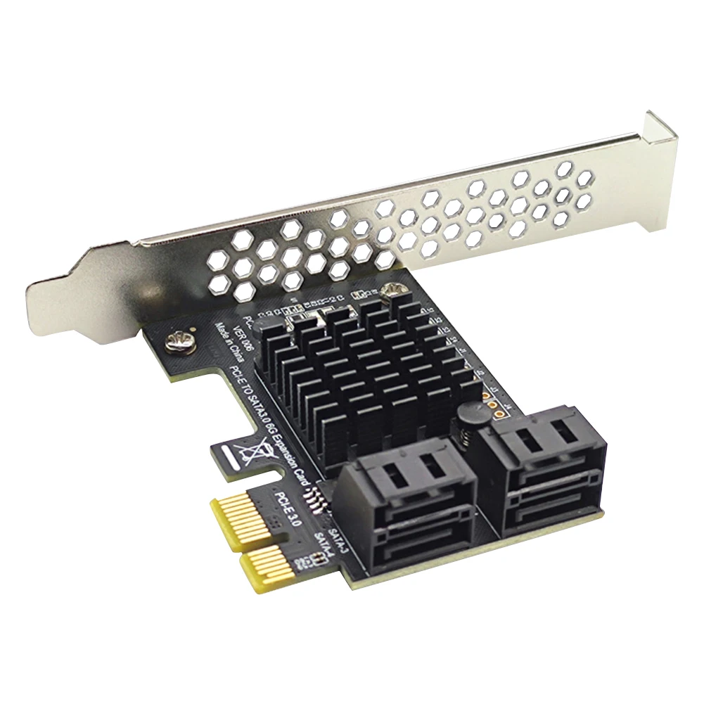 Ports SATA III PCIe Expansion Card 6Gbps 3.0 to 1X/4X 13